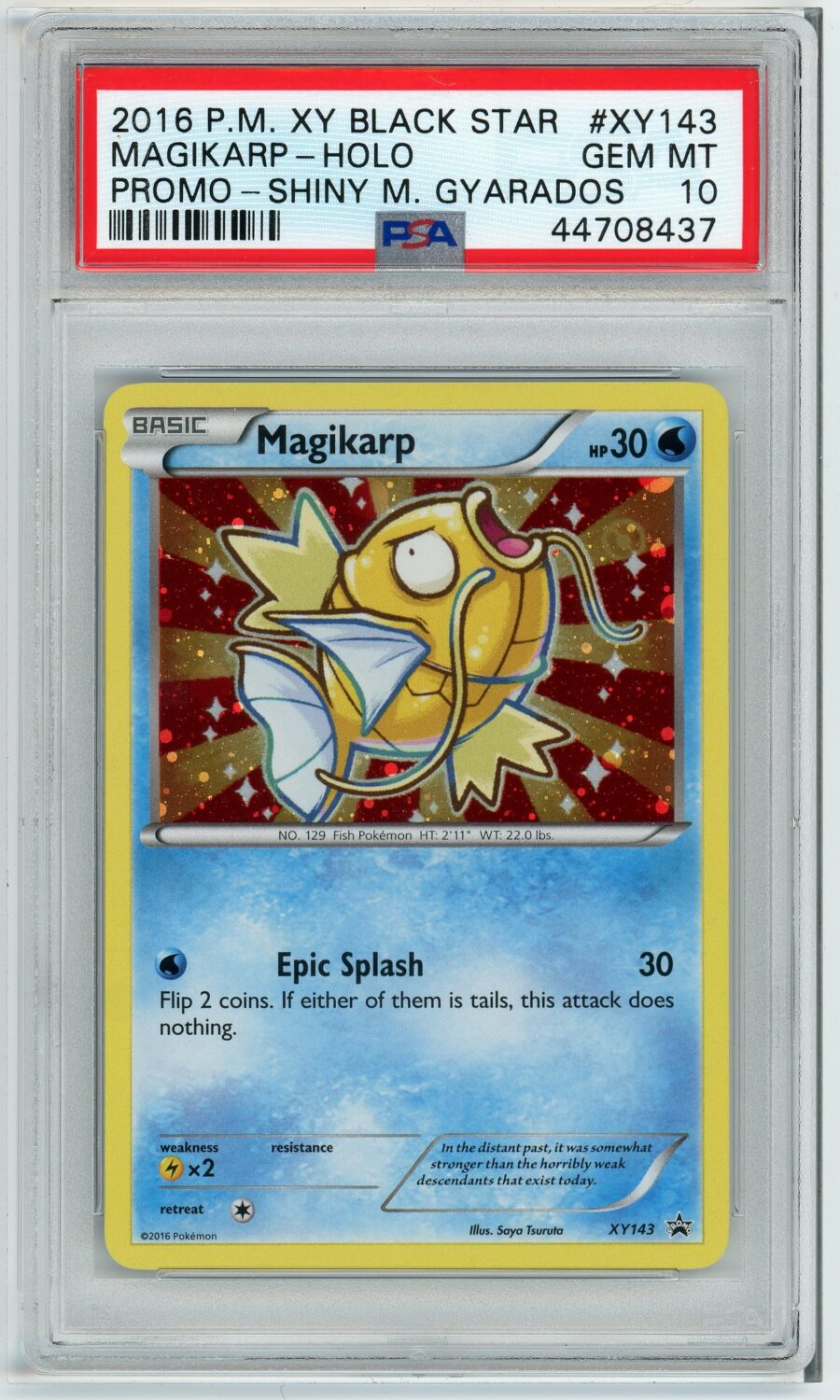 Pokemon Shiny Magikarp Black Star Promo #XY143 PSA 10 GEM MINT 